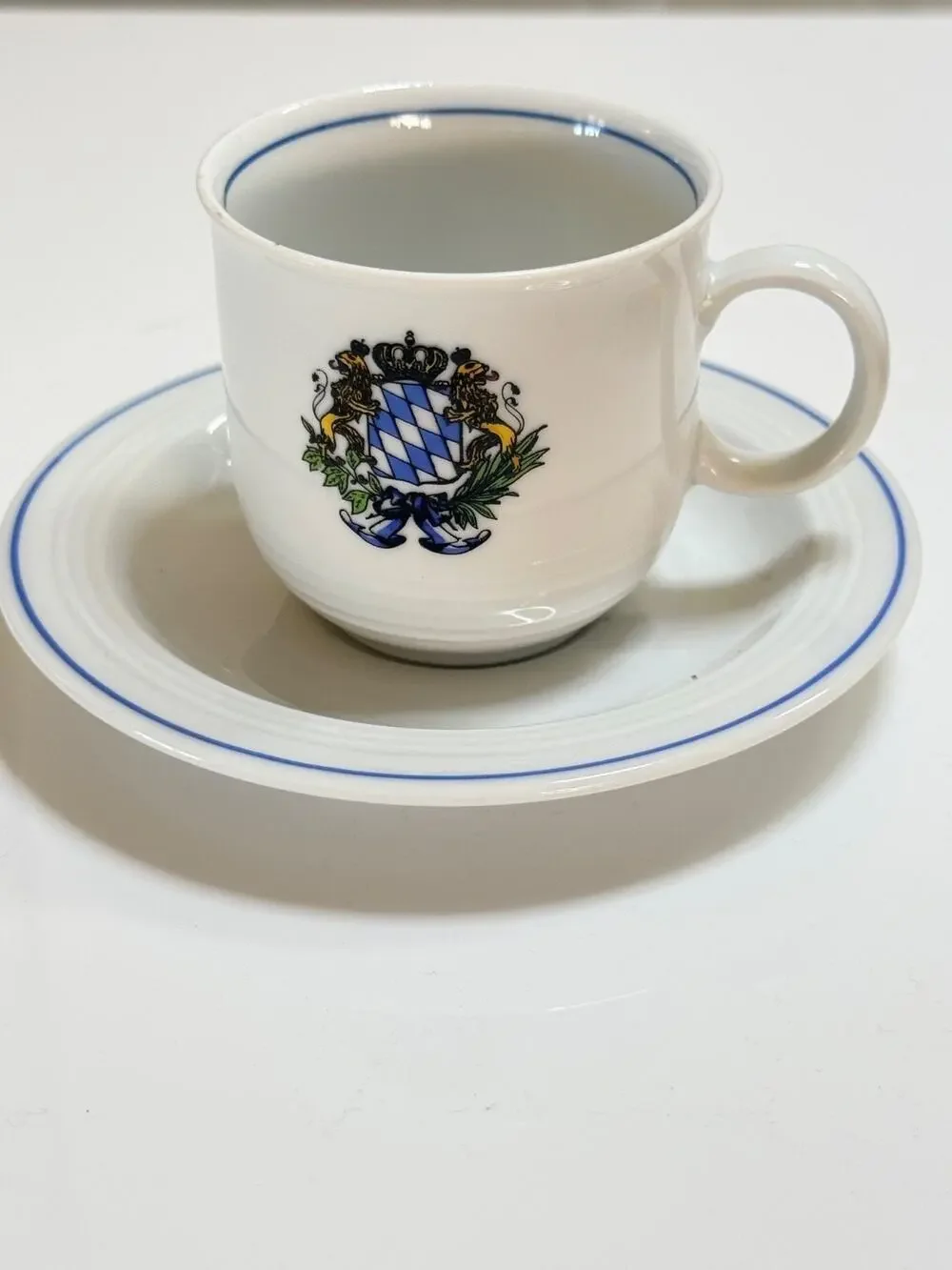 BBB Porcelain Bavarian Coat of Arms Cup and Saucer Excellent Condition